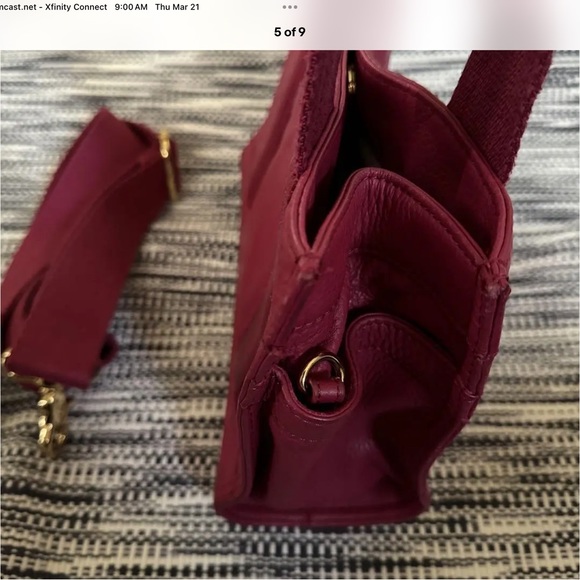 Tory Burch Pink Leather tote bag with guitar strap. Good condition. - Picture 4 of 5